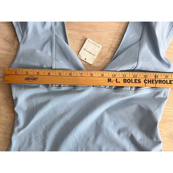 Intimately by Free People Cap Sleeve Duo Corset Cami Top Sky Blue Womens L NWT - Picture 6 of 6